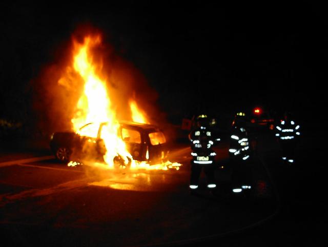 Fully Involved SUV Fire